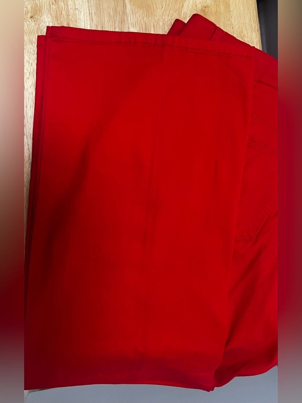 Plus-Size High-Rise Straight-Leg Pants in Red 22WP - Picture 7 of 7